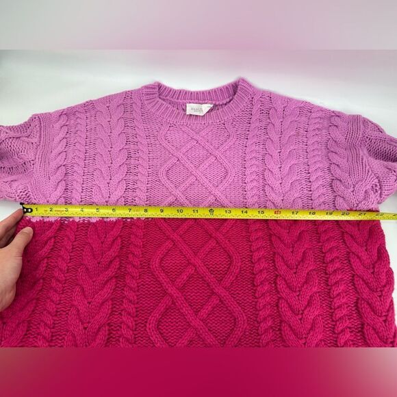 Tuckernuck HYACINTH HOUSE Pink & Red Color Block Scarlett Sweater Dress Sz M - Picture 9 of 9